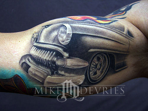 Mike DeVries - Car Front End Tattoo